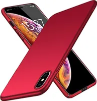Tvrdé pouzdro na mobilní telefon pro Apple iPhone XS Max Slim Cover Matt Protective Cover, červené