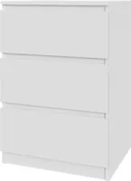 Kommode Schrank AVEN 50 cm - 3 Schubladen -  weiß - Wohnzimmer, Schlafzimmer - mattweiß