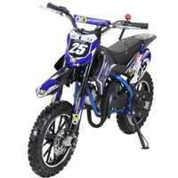 Actionbikes Motor Kinder Crossbike Gepard 49 cc - 2 takt Motor - Mini Enduro - Pocketbike - Motorcrossbike (Blau)