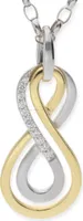 JuwelmaLux Infinity Anhänger Silber Gold plattiert mit Zirkonia JL20-02-0134