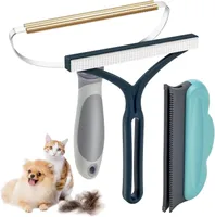 3 Stück, tragbarer Hunde- und Katzenhaarentferner, wiederverwendbarer Tierhaarentferner Teppichschaber und Bürste für Teppich, Teppich, Decke, Kleidung, Automatte, Haustierturm