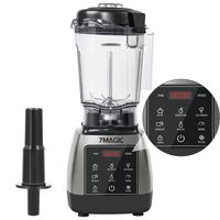 7MAGIC 2000W Standmixer, Mixer 2L BPA Free mit 5 einstellbaren Geschwindigkeiten, 24.000 U/min - Pulsfunktion, Timer, Mixer mit Display, 6 Messer aus Edelstahl, Schwarz