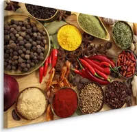 Fabelhafte Canvas LEINWAND BILDER 120x80 cm XXL Kunstdruck Paprikas Chili Gewürze Bunt