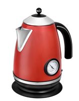 Kalorik Edelstahl Wasserkocher Temperaturanzeige 1,7 Liter Retro Rot NEU*64459