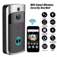 V5 Smart Kamera Wifi Türklingel 720p Video Gegensprechanlage Drahtlose Türklingel Cloud Speicher Aiwit App Regenfeste Überwachungskamera für zu Hause Schwarz