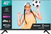 Hisense 40A4EG 101cm (40 Zoll) Fernseher Full HD Smart TV, Triple Tuner DVB-T2 / T/C / S2 / S, Works with Alexa, WiFi, Game Mode, Hotel Mode, Schwarz
