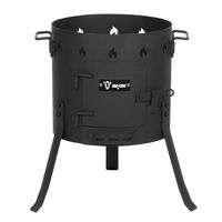 BBQ-Toro Kazan Ofen Ø 35 cm, Gulaschkessel, Outdoor Feuerkessel, Utschak, Eintopfofen, Kazan-Gestell