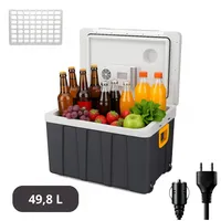 PEME Ice-on 50 Liter elektrische Kühlbox zum Kühlen und Warmhalten, 12/230V mobiler Kühlschrank, Eco-Modus, für Camping und Auto, Adventurer Orange
