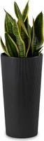 HowHomely Blumentopf Urbanika 47 cm Höhe, Pflanzkübel, Schwarz Übertopf für garten balkon