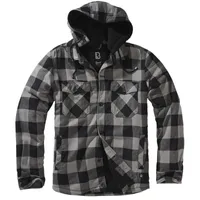 Brandit Holzfällerjacke Lumber Jacket Hooded, schwarz/kohle