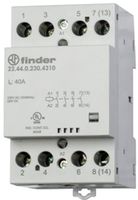 Finder Schütz für Reiheneinbau, 3 Schließer und 1 Öffner 40 A, Spule 230 V AC/DC, mechanische Anzeige