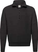 Fruit of the Loom Classic Zip Neck Sweat ,Farbe: schwarz ,Größe: M