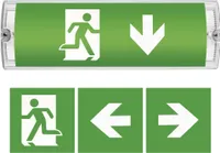 EMOS LED-Notbeleuchtung, Notausganglicht bis zu 3h Notfall-Modus, Fluchtwegleuchte mit Prüftaste und Akkus, für Wandmontage, ZN1110
