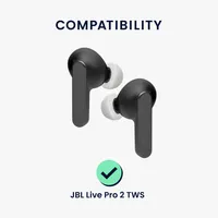 kwmobile 6x Ersatz In Ear Kopfhörer kompatibel mit JBL Live Pro 2 TWS - 3 Größen - Polster Ohrstöpsel In-Ear Ohrhörer - Weiß