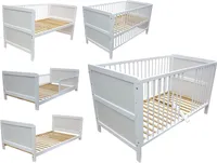 Kinderbett Juniorbett Beistellbett 140x70cm 3in1 weiß