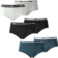 Puma Iconic Mini Short Damen Panty Slip Shorty Unterwäsche Unterhose, Farbe:Schwarz, Bekleidungsgröße:XS