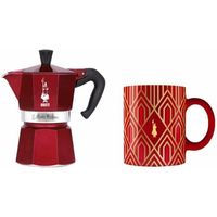 Bialetti - Deco Glamour - Moka Express 3tz Schwarz + Deckel