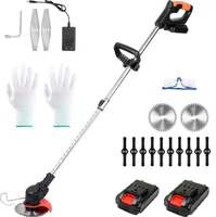 Jayseuw Rasentrimmer Elektro Freischneider mit 2x 21V 1500ma Ladegerät Akku 18 krpm