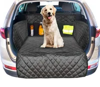 LOVPET® Kofferraumschutz Hund gesteppt mit Seiten- und Ladekantenschutz, Universale Kofferraum-Schutzmatte für Hunde