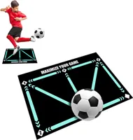 Fußball-Fußball-Trainingsmatte, 24" x 36" Fußball-Trainingsmatte, rutschfeste Stoß-Dribbel-Stille-Sportmatte, Trainingstempo-Ballkontroll-Ausrüstung