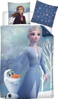 Disney Ice Queen Elsa Anna Olaf Odwracalny komplet pościeli 80x80 cm 135x200 cm