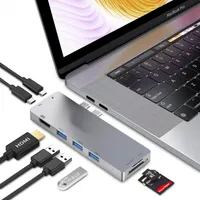 MMOBIEL USB C Hub 8 in 1 für MacBook Pro -Air Dual Typ C Adapter Thunderbolt 4K USB 3.0