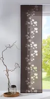 Moderner Flächenvorhang Schiebegardine aus hochwertigem Ausbrenner-Stoff mit Klettband, Braun Leaf, 1 Stück 245x60 (HxB), 856100