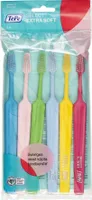 TePe Select Toothbrush Extra Soft Mixed Pack 6pcs Easy Plaque Removal with Tapered Brush Heads Assorted Colours 6 count