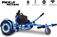 Hoverboard mit HoverKart Go-kart Elektro Scooter Self Balancing Scooter 6.5” Segway Geschenk für Kinder und Erwachsene Bluetooth-Lautsprecher LED-Leuchten 700W