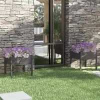 vidaXL Pflanzkš¹bel 2 Stk. Grau 70x70x70 cm Massivholz Kiefer