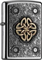 Zippo 207 Celtic Knot | Street Chrome | Sturmfeuerzeug | Windfest & Nachfüllbar