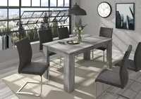 xonox.home Esstisch Titan Rauchsilber Nachbildung 160x76x90 cm