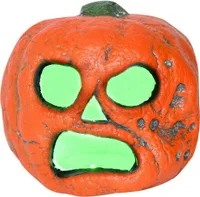Gruseliger Halloween Kürbis mit LED Beleuchtung 20 cm