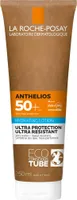 La Roche-Posay Anthelios Sonnenmilch LSF 50+ | Feuchtigkeitsspendend & wasserfest | Für empfindliche Haut | Ohne weiße Rückstände | 250 ml Eco Tube
