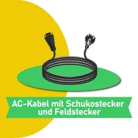 5m Anschlusskabel Mikrowechselrichter mit Betteri BC01 Buchse zu  Schukosteckdose (Stecker gewinkelt) - Länge: 5m