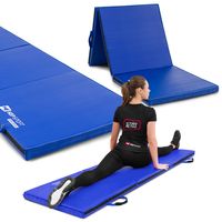 Hop-Sport Turnmatte klappbar Weichbodenmatte Klappbar für zuhause Fitnessmatte Gymnastikmatte - Mittel 5cm HS-065FM Blau