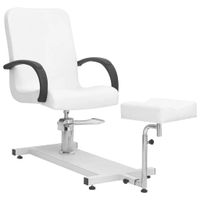 HOMMIE 2022- Einzigartig - Massagestuhl mit Fußstütze Weiß 127x60x98 cm Kunstleder Deutschland#5977