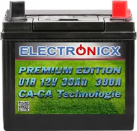 Rasentraktor Batterie U1R 12V 30Ah 300A | Aufsitzmäher Starterbatterie Akku Neu