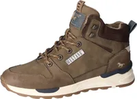 Mustang Herren Sneaker Stiefelette High Top Schnürbooty 4186-504, Größe:43 EU, Farbe:Braun