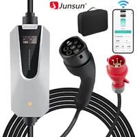 Nabíjecí kabel pro elektromobily typ 2 16A 11KW , nabíječka pro elektromobily se zástrčkou CEE, 6M Přenosný mobilní Wallbox pro elektromobily S ovládáním WIFI/APP Nastavitelný proud