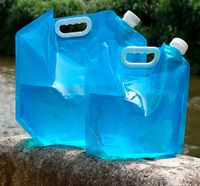 2 Stück 10L Faltkanister Trinkblase Camping Wasser Sack Kanister Behälter Faltbar Camping-Trinkwasserbeutel
