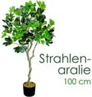 Schefflera Aralie Strahlenaralie Arboricola Kunstpflanze Kunstbaum Künstliche Pflanze 100 cm Innendekoration Kunst Pflanze wie echt im Topf Decovego