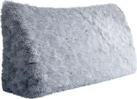 Ergonomisches Kopfteilkissen aus Plüsch, Lesekissen, Rückenkissen, Ruhekissen, Dekokissen