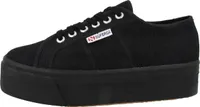 Superga 2790 Cotu Frauen Schnürung Segeltuch Plattform Turnschuhe Ganz Schwarz – 5,5 UK - 39 EU - 8 US / Alles schwarz