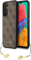 Guess GUHCSA34GF4GBR Schutzhülle für Samsung Galaxy A34 5G A346, braun, braun, hart, 4G-Charms-Kollektion