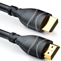deleyCON HDMI 3m High Speed Kabel 2.0 mit Ethernet ARC 3D 4K Ultra HD (1080p/2160p) PS4 360 TV OLED PC Laptop Beamer Monitor - Schwarz/Grau
