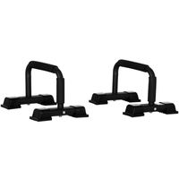 HOMCOM Liegestützgriffe 2er Set rutschfest Push Up Griffe Push up Bars Parallettes Liegestützen für Muskeltraining und Krafttraining Stahl