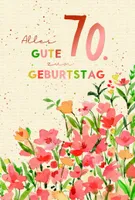 70. Geburtstag Karte mit Umschlag folienfrei unverpackt Greenline