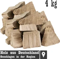 Räucherklötze Smoker Grill Chunks für BBQ Eiche Räuchern 4 kg XXXXL Räucherofen Wood Grillen Smoken Zubehör Smoke Raeuchern Feuerschale Chips Grillmaster