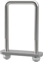 U-Bügelschraube M10 mit Klemmplatte und Stopmuttern Sliphilfe Trailer verzinkt SUPROD, M10, LW=61, LH=130 mm